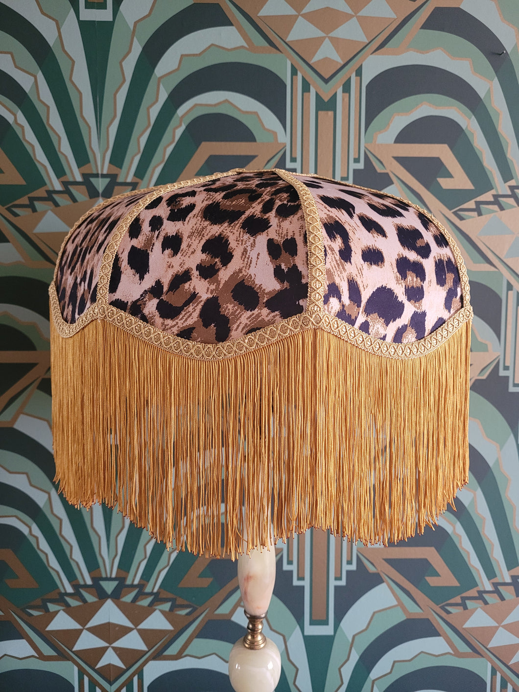 Hollywood Deco Leopard Lampshade in gold
