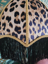 Load image into Gallery viewer, Art Deco leopard Black lampshade