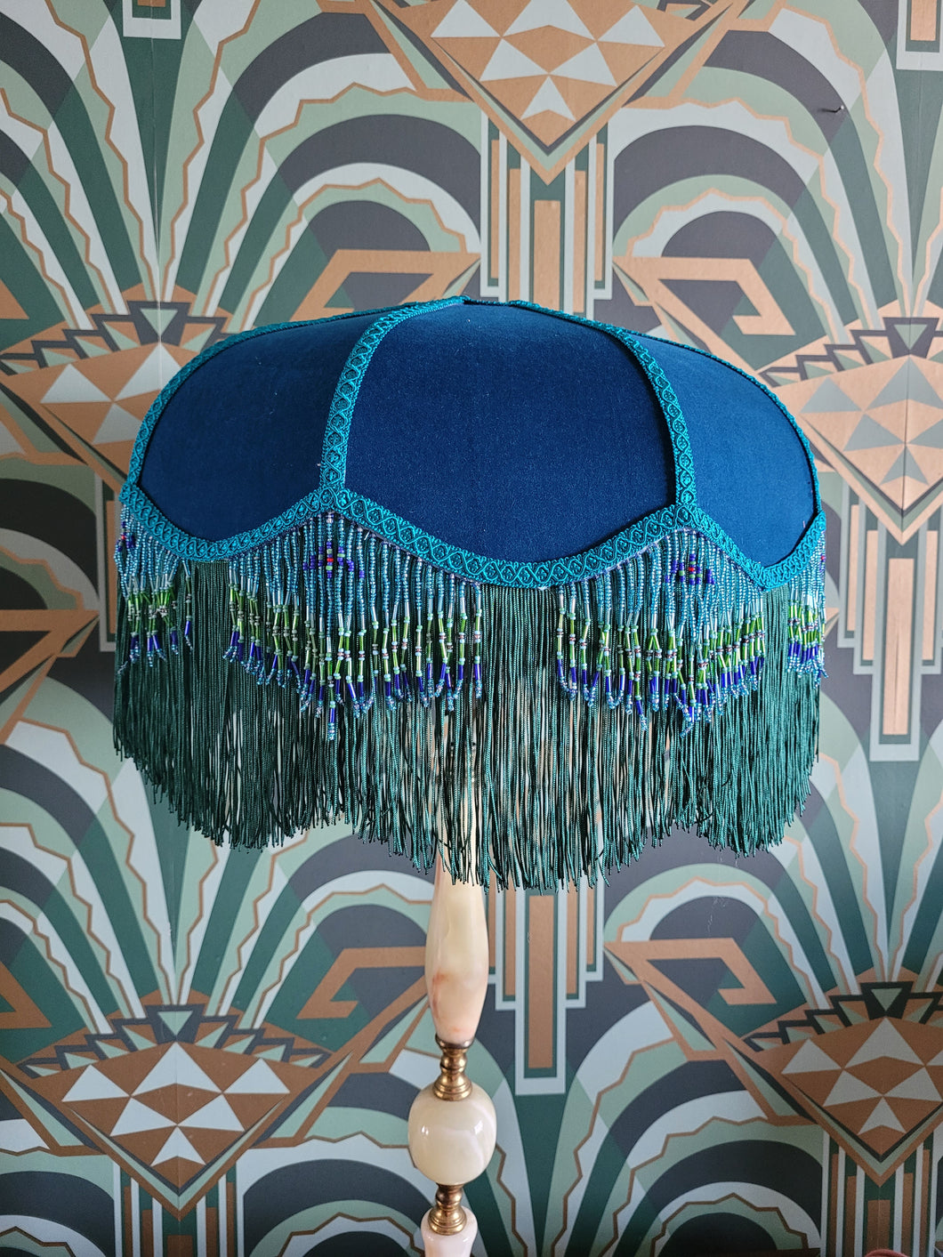 Hollywood Charleston Deco Teal lampshade