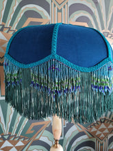 Load image into Gallery viewer, Hollywood Charleston Deco Teal lampshade
