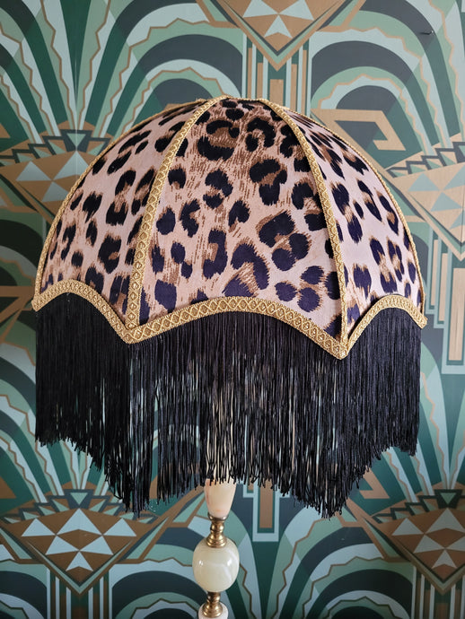 Art Deco leopard Black lampshade