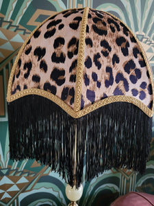 Art Deco leopard Black lampshade