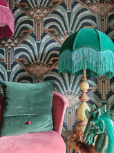 Load image into Gallery viewer, Vintage Scarf Cushion with Oriental vase design