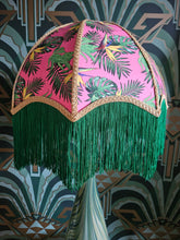 Load image into Gallery viewer, Patterned lampshade Art Deco Tropical Pink