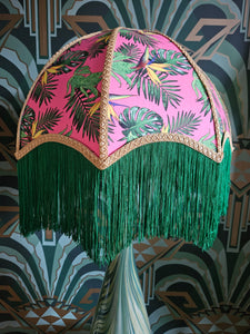 Patterned lampshade Art Deco Tropical Pink