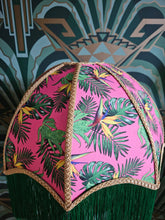 Load image into Gallery viewer, Patterned lampshade Art Deco Tropical Pink
