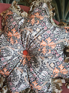 William Morris Velvet Star Cushion