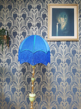 Load image into Gallery viewer, Electric Blue Art Deco Lampshade