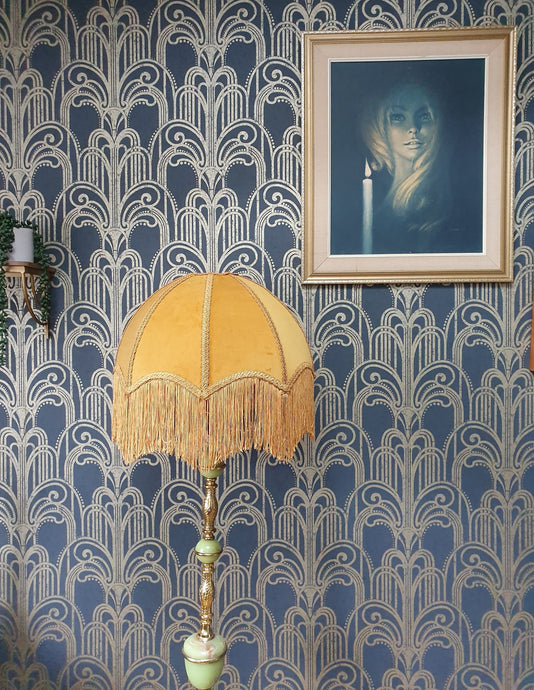 Old Gold Art Deco Lampshade