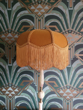 Load image into Gallery viewer, Old Gold Hollywood Deco Lampshade
